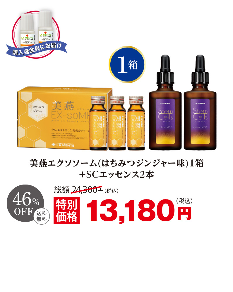 美燕エクソソーム(はちみつジンジャー味)1箱+SCエッセンス2本