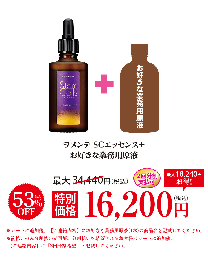 ラメンテ SCエッセンス+お好きな業務用原液