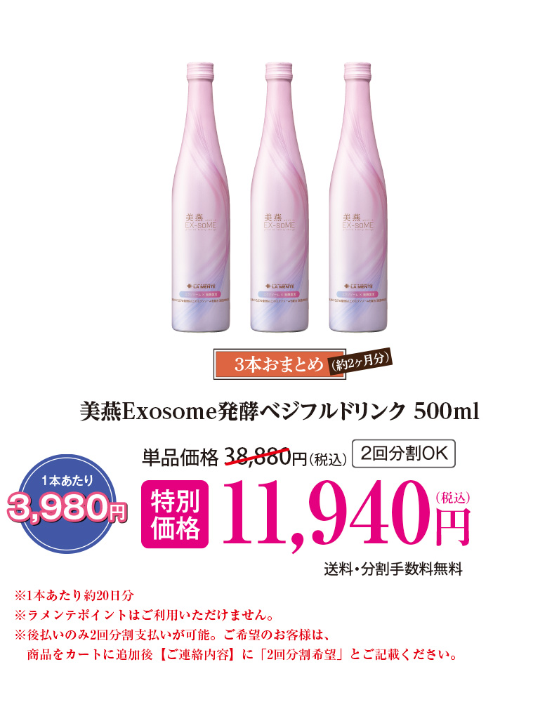 美燕エクソソーム発酵ベジフルドリンク