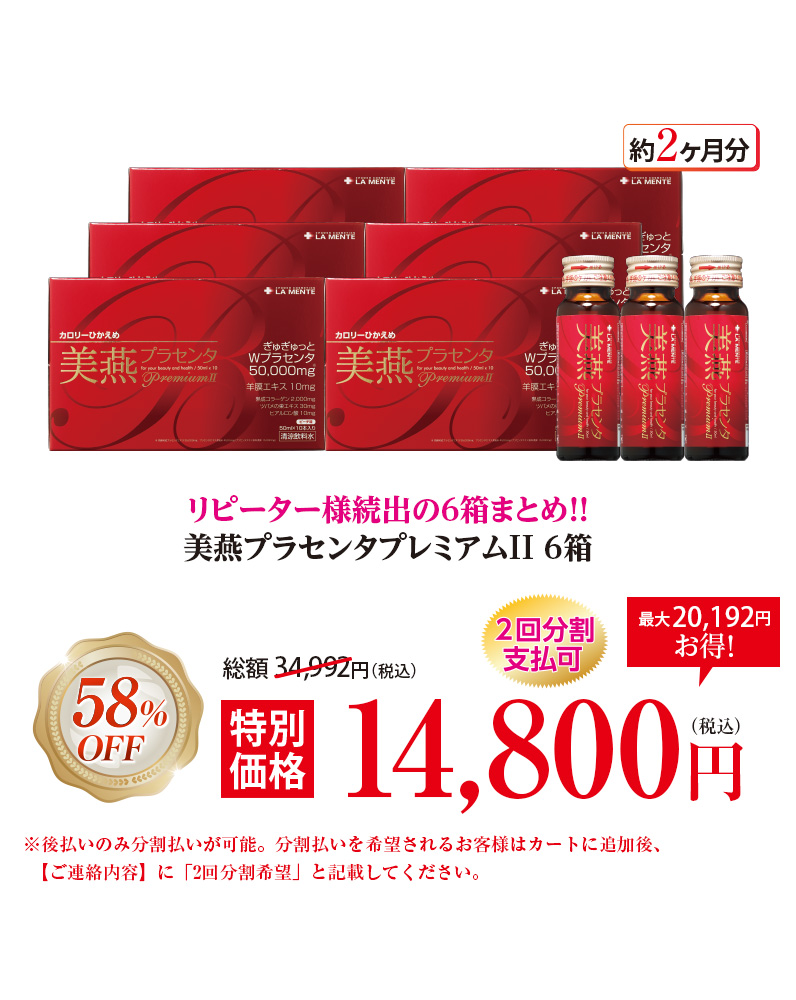 美燕プラセンタプレミアムⅡ6箱